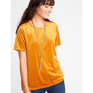 Old Navy Velvet Tee in Gold